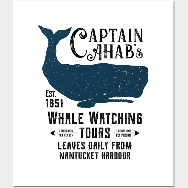 Moby Dick - Ahab's Whale Watching Tours Wall Art by IncognitoMode